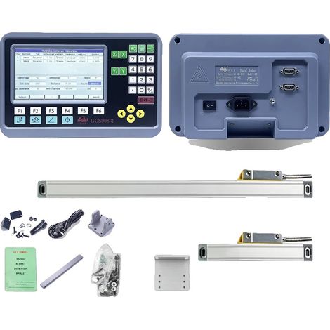 Digitalanzeigesystem, 2-Achsen-Anzeige, Linearencoder enthalten, GCS908-2 DRO Set (1/2)