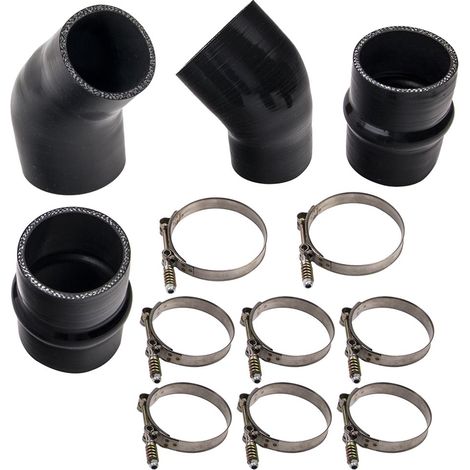 Silicone Intercooler Hose Boot Kit w/ Clamps para Dodge Ram Pickup Cummins 94-02 (1/5)