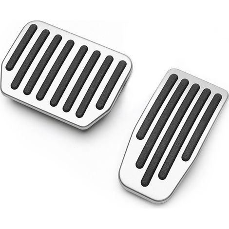 SHINING HOUSE 2pcs Coussinets de Pédale D'Embrayage, Pédales de Voiture, Pédales Antidérapantes Universelles de Voiture, Voiture Universelle Pédale Frein a Essence Automatique Antidérapante(Argent)