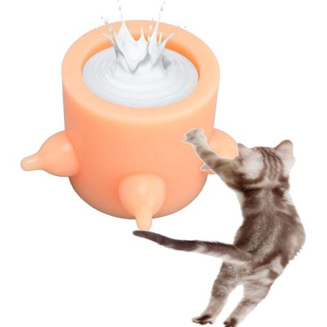Distributeur de lait pour animaux de compagnie Simulation en silicone de qualité alimentaire Bol d'allaitement pour chiots