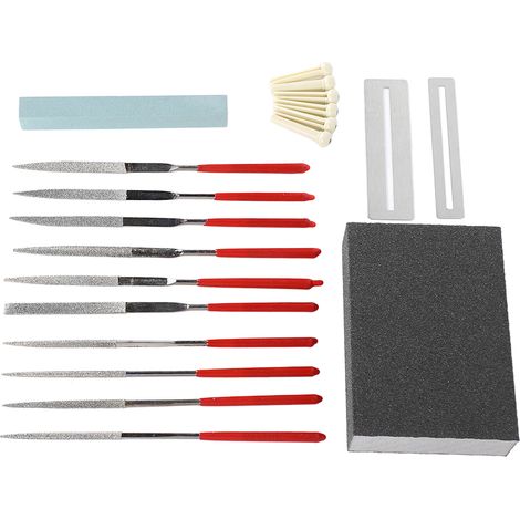 DIY-Polierwerkzeugset für Musikinstrumente mit Schärffeile, Schleifstein, Schleifpad, Block und Wirbel (1/5)