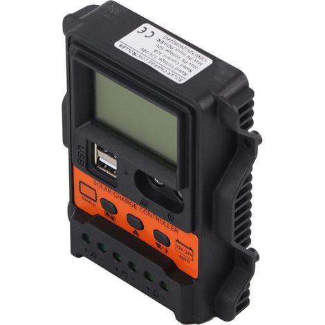 10A 12V/24V PWM-Solarladeregler, LCD-Bildschirm, zwei USB-Anschlüsse, 130W/260W Panel-Controller (1/5)