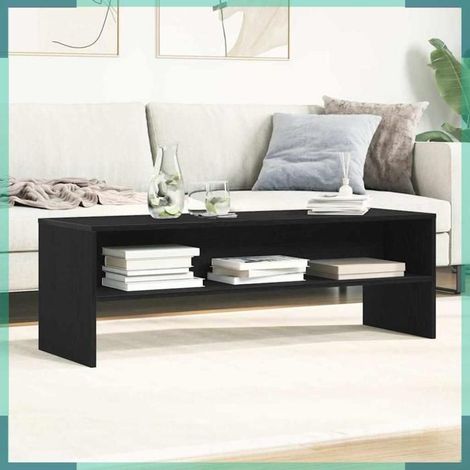 862391 Meuble TV chêne noir 120x40x40 cm bois d'ingénierie (1/5)