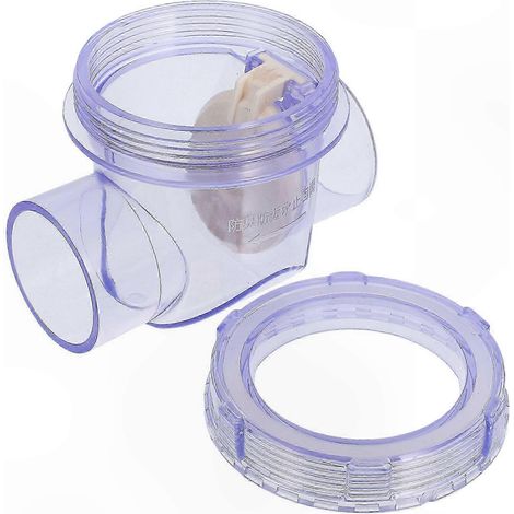 Clapet anti-retour transparent pour plomberie, vanne de non-retour en PVC clair pour raccords de tuyauterie, usage sanitaire et égouts, modèle standard. (1/4)