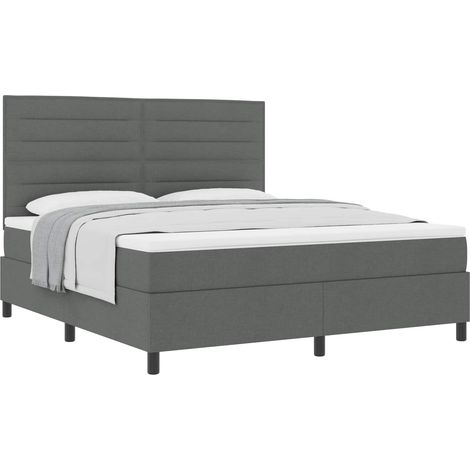 Maison Exclusive - Boxspringbett mit Matratze Dunkelgrau 180 x 20