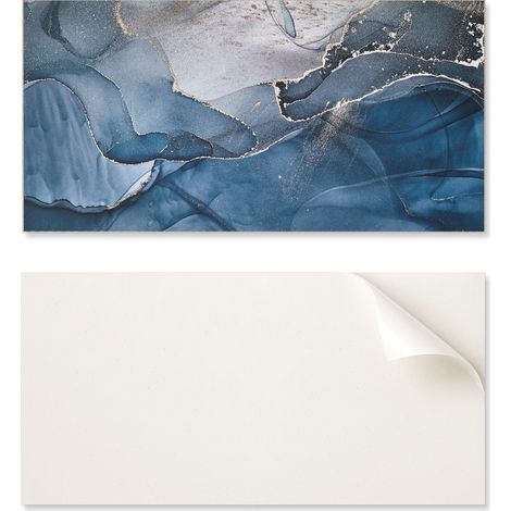 Panel decorativo con gr谩ficos, 100x50 cm, estampado abstracto ondulado, encolado.