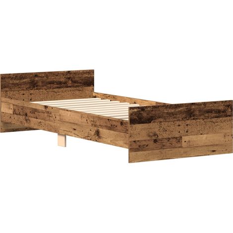 Maison Exclusive - Bettgestell mit Kopfteil Altholz 80 x 200 cm H