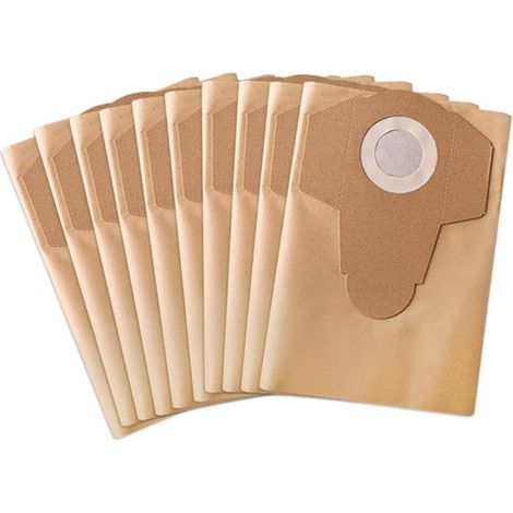 10 bolsas adecuadas para Parkside, adecuadas para aspiradoras en seco y húmedo Einhell BT - VC 1250s / Inox 1250s (1/5)