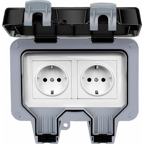 Prise PC IP66 Étanche Anti Poussière Mural Norme Allemande 220-250V 16A 100Mo 50mH Fiche Femelle Mâle Prise Courant Plug Imperméable Etanchéité - Design-LIAIKI (1/5)