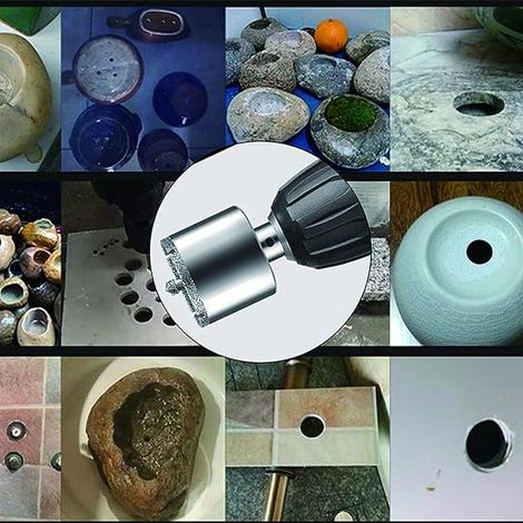 Diamond Hole Saw Tool Set 22/28/35/44/68/73mm Diamond Hole Saw Tile Ceramic Glass Porcelain Marble Drill Bit Set (1/3)