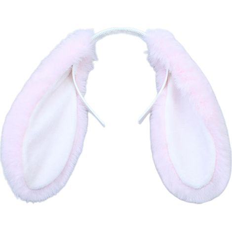 Headband Oreilles De Lapin - Faux Pelage Doux - Pour Fêtes Costumées Halloween Noël Nouvel An - Taille Réglable - 1 Pièce (1/5)