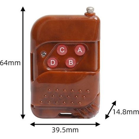 Télécommande - 433 MHz - Pour Portail Automatique Et Porte De Garage - Aspect Bois - Lot De 2 (1/4)
