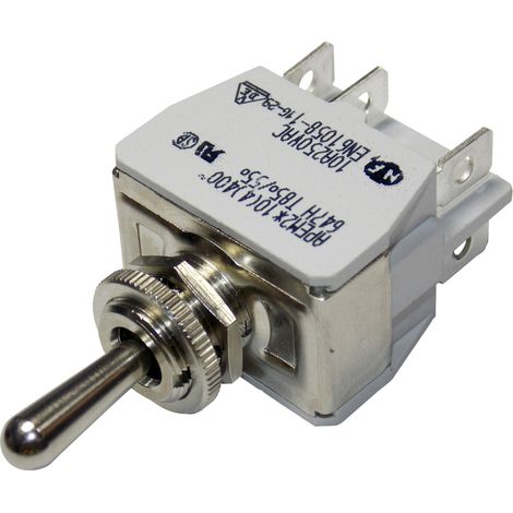 APEM 647H/2 647H/2 Kippschalter 250 V/AC 10 A 2 x (Ein)/Aus/(Ein) tastend/0/tastend 1 St. (1/3)