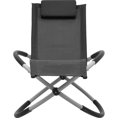 Chaise longue Transat Bain de soleil pour enfants Acier Noir (1/5)
