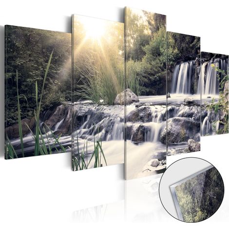 Quadri su vetro acrilico - Waterfall of Dreams [Glass] - 200x100 (1/4)