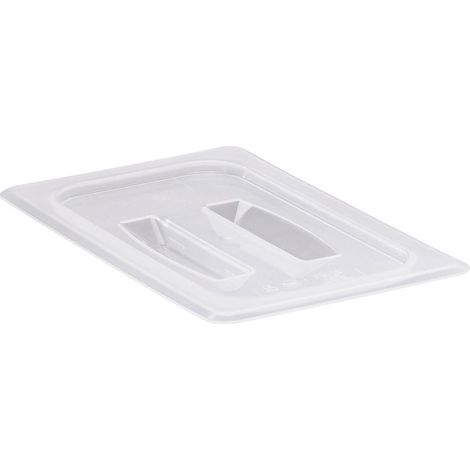 Couvercle à poignée GN 1/4 - 16.2 x 26.5 cm - Translucide - Lot de 6 - Cambro
