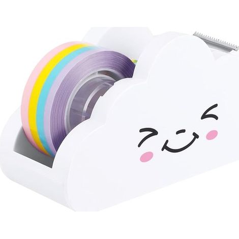 Porte-ruban adhésif washi amusant en forme de nuage - dimensions : 11 x 4 x 6 cm - adapté aux enfants - l'école et le bureau - organisateur de bureau (1/5)
