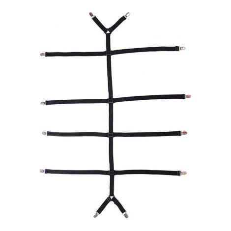 Sollbry Attache Drap Housse,Tendeur Drap Housse Élastique Parfait pour Drap-Housse et Drap Plat Draps de Lit, Matelas, Canapé Coussin, Nappes (Noir) (1/4)