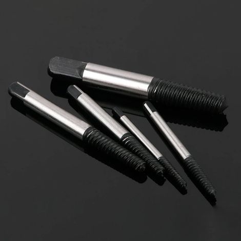 5-teiliges Set aus robustem Stahl, aus dem sich Schrauben leicht entfernen lassen – ideal zum Ausdrehen von Zentrierbohrern und Entfernen beschädigter Schrauben.