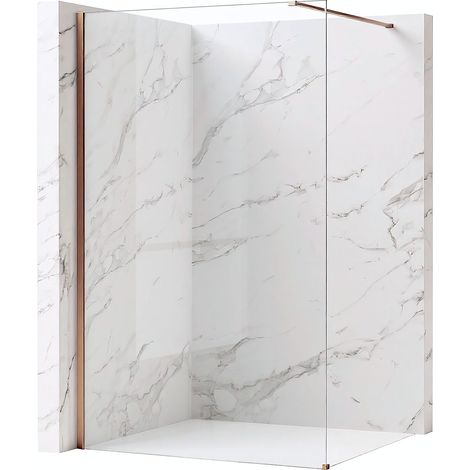 PARED DE LA DUCHA REA FLEXI TRANSPARENT BRUSH COPPER 140 TRANSPARENT (1/5)