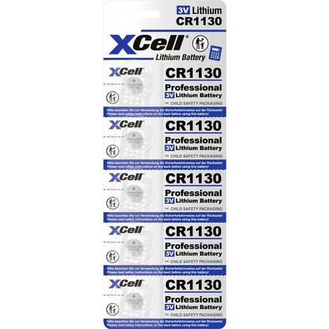XCell Batteria a bottone CR 1130 3 V 5 pz. 48 Litio