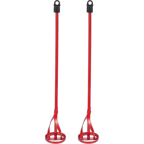 Tiges de mélange pour peinture à l'huile, compatibles avec les mélangeurs de peinture, 2 tiges rouges robustes (1/5)