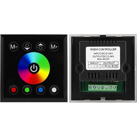 Contrôleur de gradation RGBW, contrôleur LED, contrôleur d'écran tactile couleur (1/5)