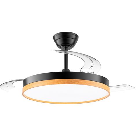 Ventilador LED aspas retráctiles Paneco Negro 48W
