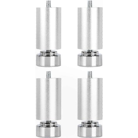 Pieds de meubles en métal à filetage M10 réglables, compatibles avec canapés, lits, tables et armoires, argent, 20 cm. (1/5)