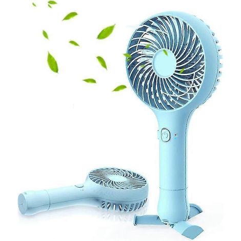 Ventilateur USB, mini ventilateur à main, ventilateur de table, ventilateur portable rechargeable avec 3 réglages (1/5)