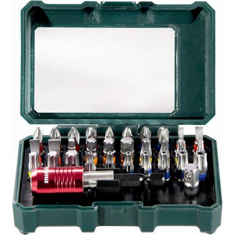 Metabo – Coffret d'embouts SP 32 pièces – Embouts en acier chrome vanadium – Adaptateur magnétique à changement rapide – Pour visseuse (1/10)