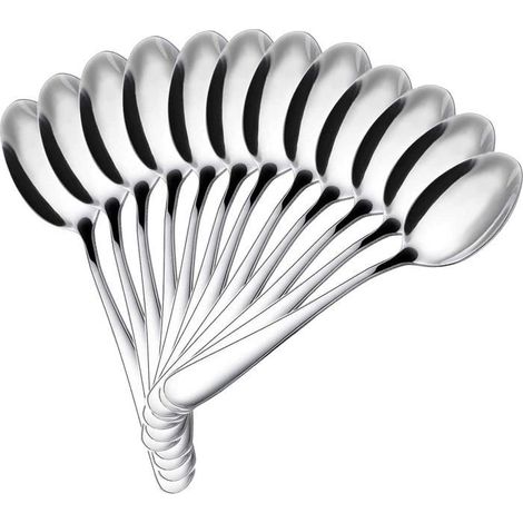 Cuillères à Café - Non spécifié - 10 pièces - Acier inoxydable - 14,5 cm - Lavable au lave-vaisselle (1/5)