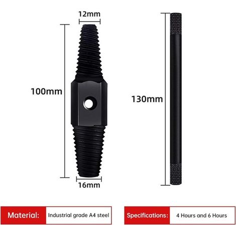 1 pièce Plombier Outil Réparation De Conduite d'Eau Main Alésoir Ensemble Robinet Cassé Tuyau Extracteur Triangle Valve Fil (1/5)