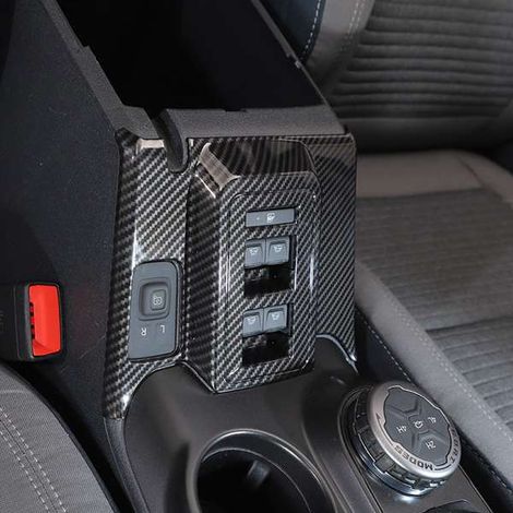 1 colour: Carbon fiber texture Material: ABS Large window control panel for four doors Car interior trim. (1/5)