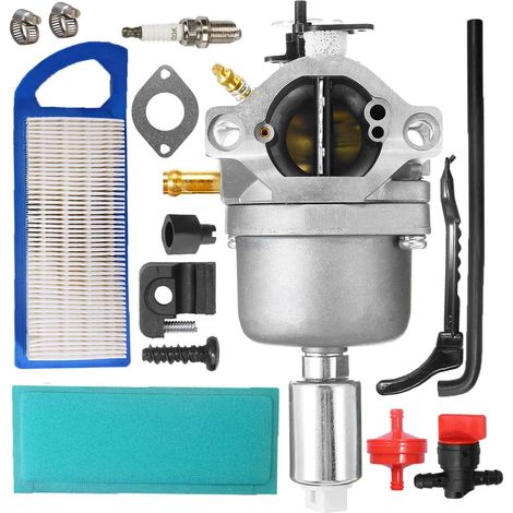 799727 Carburetor compatible with Briggs & Stratton 799727 698620 794572 14HP 15HP 16HP 17HP 17.5HP 18HP Intek Engines Nikki Carb Lawnmower, with air filter kit