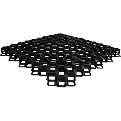 Rejilla de jardín negra 40mm / 60cm x 60cm Multi Grid, resistente y funcional para organizar espacios exteriores (1/4)