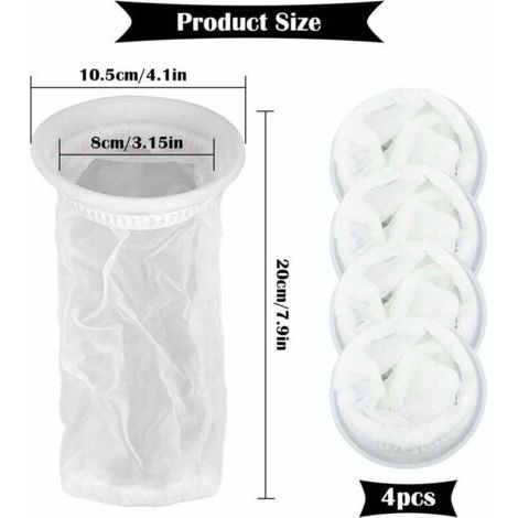 Pack of 4 Nylon IBC Filters for 1000 Liter IBC Rainwater Tanks, Nylon Filter with IBC Tank Lid Fitting for IBC Rainwater Tanks - INHHUB (1/4)