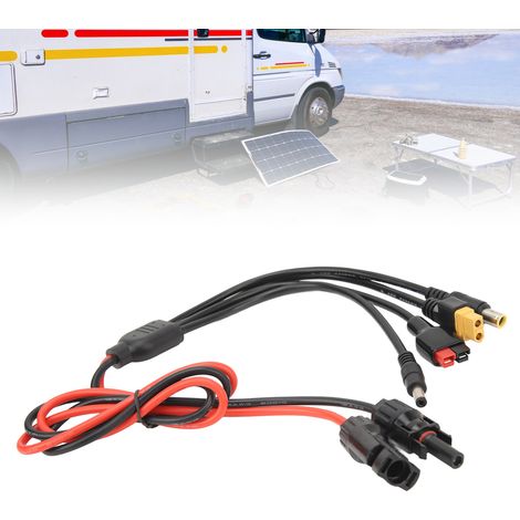 Câble d'extension de charge Anderson MC4 vers DC5521 7909 XT60 femelle 30 A pour connexion à l'énergie solaire photovoltaïque (1/5)