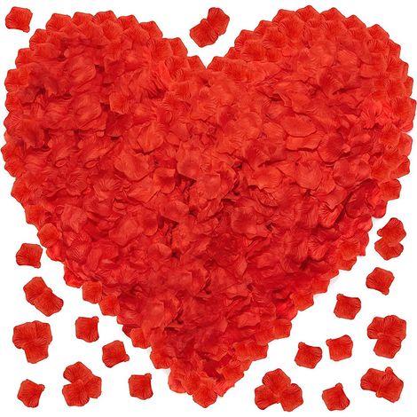 Pétale Rose Artificiel - 5000 pièces, Pétale Rose Artificiel Rouge - Pour Saint Valentin/Demande Mariage/Anniversaire (1/5)