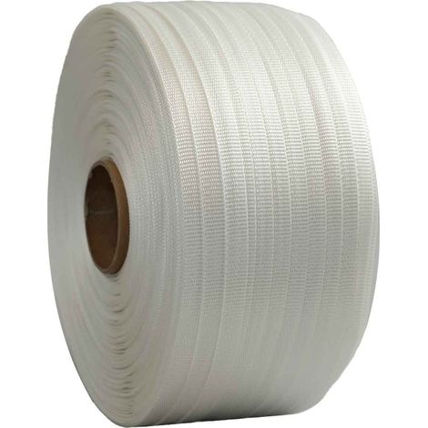 Fleje tejido de 13 mm x 1100 m - Calidad Profesional TECPLAST FT - Alta resistencia 350kg - Fleje textil de poliéster