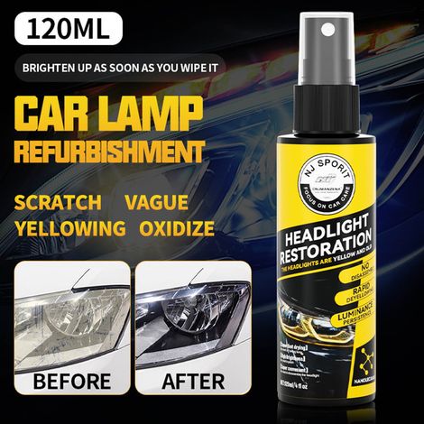 Spray Restauration Phares - Protection Anti-UV Contre le Jaunissement et l’Oxydation - Pour Phares en Plastique Automobile - 120 ml (1/5)