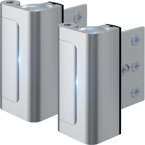 INHHUB Lot de 2 serrures de porte de sécurité pour la maison -Résistantes à 800 lb -Pour porte battante vers l'intérieur - Serrure de renfort de porte avec 8 vis pour empêcher les entrées non autorisé