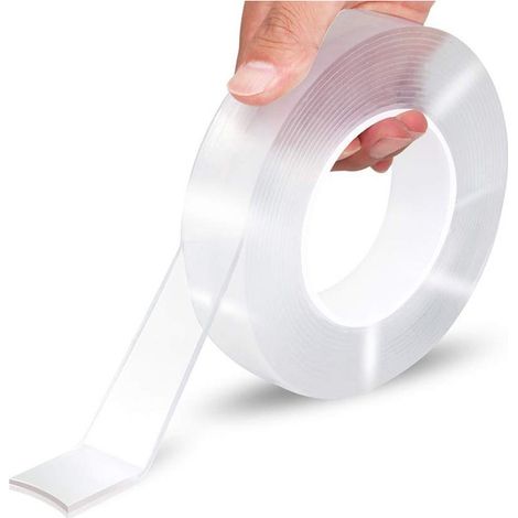 Nano Double Sided Adhesive Tape Super Strong Waterproof Traceless High Viscosity Transparent Double Sided Tape 0.1cm x 20cm x 3m (1/5)