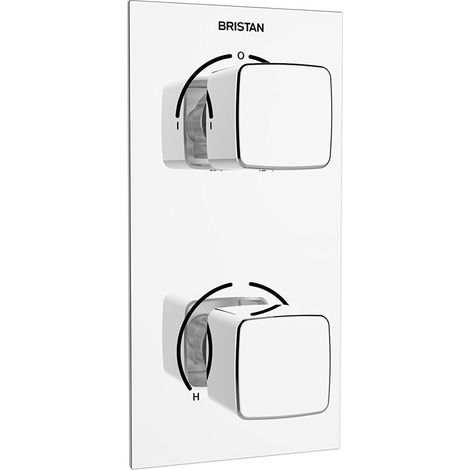 COB Shcdiv C Cobalt encastré thermostatique double commande robinet de douche avec inverseur Integral, Chrome (1/3)