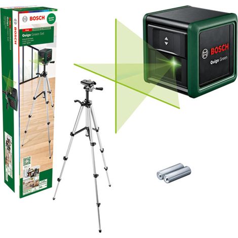 BOSCH SET QUIGO GREEN MEDIDOR LASER Y TRIPODE
