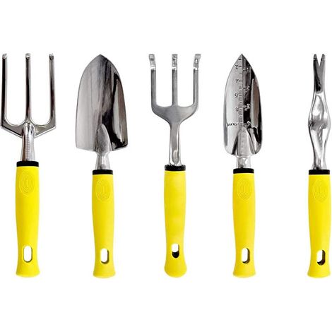 Ensemble d'outils de jardin 6 pièces comprenant un sécateur et râteau. (1/5)