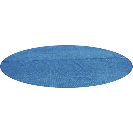 Cobertor Solar Redondo Bestway Ø356 cm para Piscinas Redondas de Ø366 o Ø396 cm Lona Térmica Protectora Color Azul (1/4)
