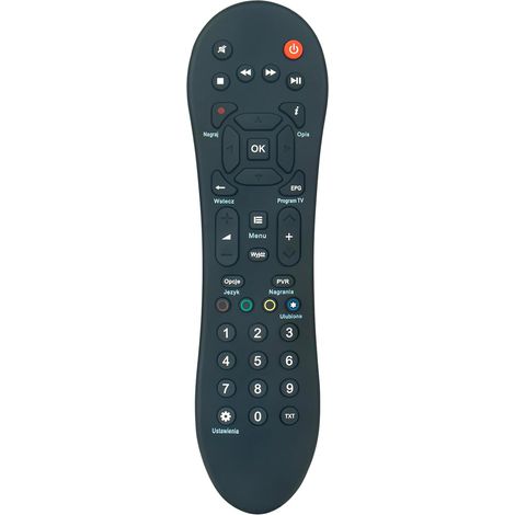 Replacement remote control for CYFROWY POLSAT HD1000, HD2000, HD3000, HD5000, HD5500S, HD6000, HD7000, DVB-T
