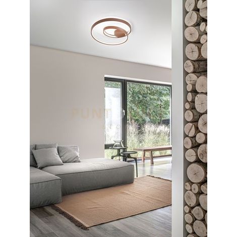 Plafoniera ritmo in metallo colore cannella LED 55W 4400LM 3000K