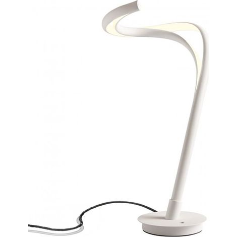 Abat-jour led redo group tempest 01-3603 01-3605 1260lm 3000k lampada tavolo touch dimmerabile, finitura metallo bianco